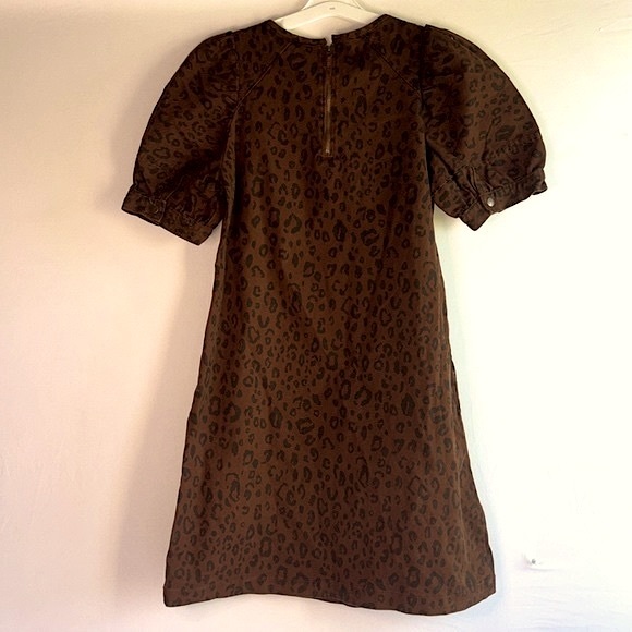 🆕 Universal Thread Denim Leopard Print Puff Sleeve Dress with Pockets—LAST 1 - Picture 11 of 12